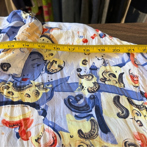 Vintage Jams World Blue and Orange Thailand Eastern Abstract Shirt XL - Picture 7 of 9